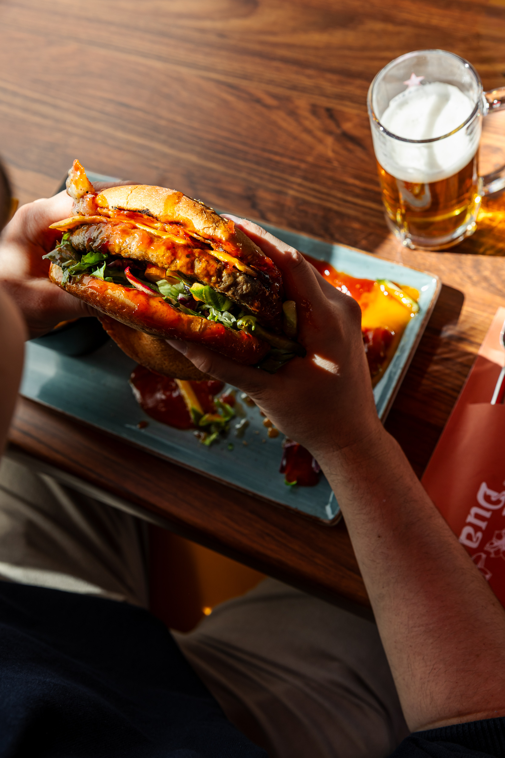 sfeervolle food foto van hamburger